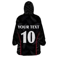 Custom New Zealand Rugby Wearable Blanket Hoodie Maori All Black Championship 2024 and Silver Fern LT03 - Polynesian Pride