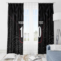 Custom New Zealand Rugby Window Curtain Maori All Black Championship 2024 and Silver Fern LT03 - Polynesian Pride