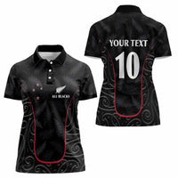 Custom New Zealand Rugby Women Polo Shirt Maori All Black Championship 2024 and Silver Fern LT03 - Polynesian Pride