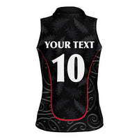 Custom New Zealand Rugby Women Sleeveless Polo Shirt Maori All Black Championship 2024 and Silver Fern LT03 - Polynesian Pride