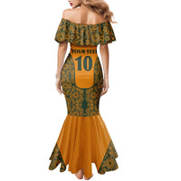 Custom Australia Rugby Championship 2024 Family Matching Mermaid Dress and Hawaiian Shirt Aboriginal Art Tattoo Pattern LT03 - Polynesian Pride