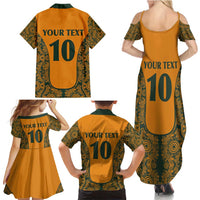 Custom Australia Rugby Championship 2024 Family Matching Summer Maxi Dress and Hawaiian Shirt Aboriginal Art Tattoo Pattern LT03 - Polynesian Pride