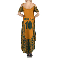 Custom Australia Rugby Championship 2024 Summer Maxi Dress Aboriginal Art Tattoo Pattern