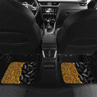 Custom New Zealand and Australia Rugby Championship 2024 Car Mats Maori Warrior and Kangaroo Mascot with Fern Aboriginal LT03 Set 2pcs - Back Black - Polynesian Pride