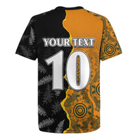 Custom New Zealand and Australia Rugby Championship 2024 Rugby Jersey Maori Warrior and Kangaroo Mascot with Fern Aboriginal LT03 - Polynesian Pride