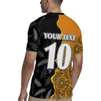 Custom New Zealand and Australia Rugby Championship 2024 Rugby Jersey Maori Warrior and Kangaroo Mascot with Fern Aboriginal LT03 - Polynesian Pride