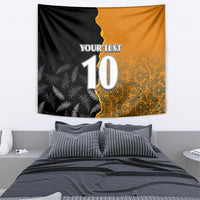 Custom New Zealand and Australia Rugby Championship 2024 Tapestry Maori Warrior and Kangaroo Mascot with Fern Aboriginal LT03 - Polynesian Pride