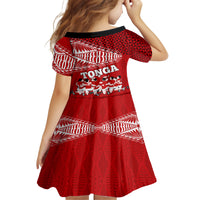 Tonga Rugby Family Matching Tank Maxi Dress and Hawaiian Shirt Sipi Tau Dance Ngatu Pattern LT03 - Polynesian Pride