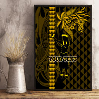 Custom Hawaii Canvas Wall Art Ukelele and Hula Girl Mix Kakau Pattern LT03 - Polynesian Pride