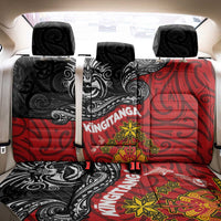 Maori King Movement Back Car Seat Cover Ko Te Mana Motuhake Emblem with Moko and Polynesian Art Tattoo LT03 - Polynesian Pride