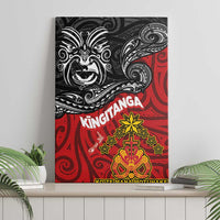 Maori King Movement Canvas Wall Art Ko Te Mana Motuhake Emblem with Moko and Polynesian Art Tattoo LT03 - Polynesian Pride