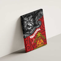 Maori King Movement Canvas Wall Art Ko Te Mana Motuhake Emblem with Moko and Polynesian Art Tattoo LT03 - Polynesian Pride