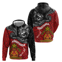 Maori King Movement Hoodie Ko Te Mana Motuhake Emblem with Moko and Polynesian Art Tattoo LT03 - Polynesian Pride