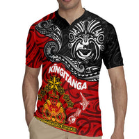 Maori King Movement Rugby Jersey Ko Te Mana Motuhake Emblem with Moko and Polynesian Art Tattoo LT03 - Polynesian Pride