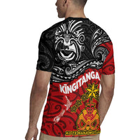 Maori King Movement Rugby Jersey Ko Te Mana Motuhake Emblem with Moko and Polynesian Art Tattoo LT03 - Polynesian Pride