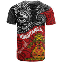 Maori King Movement T Shirt Ko Te Mana Motuhake Emblem with Moko and Polynesian Art Tattoo LT03 - Polynesian Pride