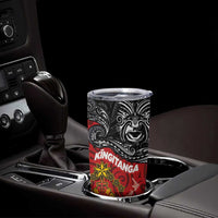 Maori King Movement Tumbler Cup Ko Te Mana Motuhake Emblem with Moko and Polynesian Art Tattoo LT03 - Polynesian Pride