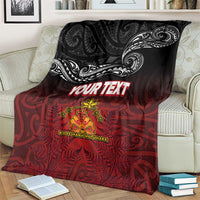 Personalised Maori King Movement Blanket Ko Te Mana Motuhake Emblem with Silver Ferns and Polynesian Art Tattoo LT03 - Polynesian Pride