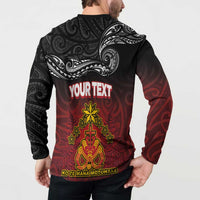 Personalised Maori King Movement Button Sweatshirt Ko Te Mana Motuhake Emblem with Silver Ferns and Polynesian Art Tattoo LT03 - Polynesian Pride