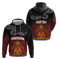 Personalised Maori King Movement Hoodie Ko Te Mana Motuhake Emblem with Silver Ferns and Polynesian Art Tattoo LT03 - Polynesian Pride