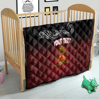 Personalised Maori King Movement Quilt Ko Te Mana Motuhake Emblem with Silver Ferns and Polynesian Art Tattoo LT03 - Polynesian Pride