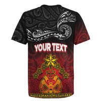 Personalised Maori King Movement Rugby Jersey Ko Te Mana Motuhake Emblem with Silver Ferns and Polynesian Art Tattoo LT03 - Polynesian Pride