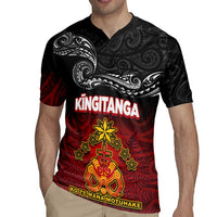 Personalised Maori King Movement Rugby Jersey Ko Te Mana Motuhake Emblem with Silver Ferns and Polynesian Art Tattoo LT03 - Polynesian Pride
