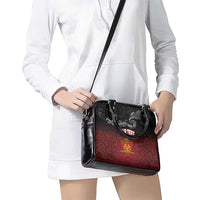 Personalised Maori King Movement Shoulder Handbag Ko Te Mana Motuhake Emblem with Silver Ferns and Polynesian Art Tattoo LT03 - Polynesian Pride