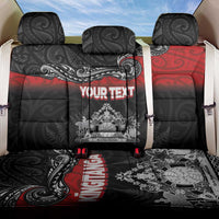 Personalised Maori King Movement Back Car Seat Cover Te Paki-o-Matariki with Silver Ferns and Polynesian Art Tattoo LT03 One Size Red - Polynesian Pride