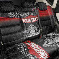 Personalised Maori King Movement Back Car Seat Cover Te Paki-o-Matariki with Silver Ferns and Polynesian Art Tattoo LT03 - Polynesian Pride