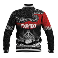 Personalised Maori King Movement Baseball Jacket Te Paki-o-Matariki with Silver Ferns and Polynesian Art Tattoo LT03 - Polynesian Pride