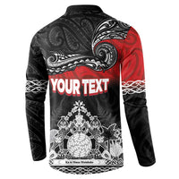Personalised Maori King Movement Button Sweatshirt Te Paki-o-Matariki with Silver Ferns and Polynesian Art Tattoo LT03 - Polynesian Pride