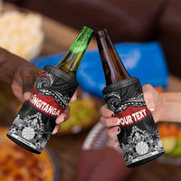 Personalised Maori King Movement 4 in 1 Can Cooler Tumbler Te Paki-o-Matariki with Silver Ferns and Polynesian Art Tattoo LT03 - Polynesian Pride