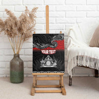Personalised Maori King Movement Canvas Wall Art Te Paki-o-Matariki with Silver Ferns and Polynesian Art Tattoo LT03 - Polynesian Pride