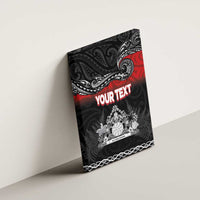 Personalised Maori King Movement Canvas Wall Art Te Paki-o-Matariki with Silver Ferns and Polynesian Art Tattoo LT03 - Polynesian Pride