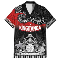 Personalised Maori King Movement Hawaiian Shirt Te Paki-o-Matariki with Silver Ferns and Polynesian Art Tattoo LT03 Red - Polynesian Pride