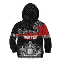 Personalised Maori King Movement Kid Hoodie Te Paki-o-Matariki with Silver Ferns and Polynesian Art Tattoo LT03 - Polynesian Pride