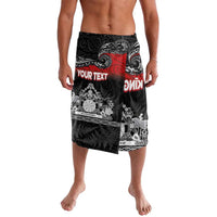 Personalised Maori King Movement Lavalava Te Paki-o-Matariki with Silver Ferns and Polynesian Art Tattoo LT03 Red - Polynesian Pride