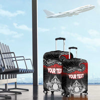 Personalised Maori King Movement Luggage Cover Te Paki-o-Matariki with Silver Ferns and Polynesian Art Tattoo LT03 - Polynesian Pride