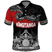 Personalised Maori King Movement Polo Shirt Te Paki-o-Matariki with Silver Ferns and Polynesian Art Tattoo LT03 Red - Polynesian Pride
