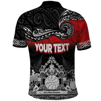 Personalised Maori King Movement Polo Shirt Te Paki-o-Matariki with Silver Ferns and Polynesian Art Tattoo LT03 - Polynesian Pride
