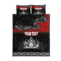 Personalised Maori King Movement Quilt Bed Set Te Paki-o-Matariki with Silver Ferns and Polynesian Art Tattoo LT03 - Polynesian Pride