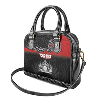Personalised Maori King Movement Shoulder Handbag Te Paki-o-Matariki with Silver Ferns and Polynesian Art Tattoo LT03 - Polynesian Pride