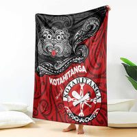 Maori Kotahitanga Blanket Aotearoa Spirit with Maori Mask and Polynesian Art Tattoo LT03 - Polynesian Pride