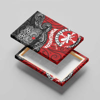 Maori Kotahitanga Canvas Wall Art Aotearoa Spirit with Maori Mask and Polynesian Art Tattoo LT03 - Polynesian Pride