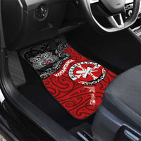 Maori Kotahitanga Car Mats Aotearoa Spirit with Maori Mask and Polynesian Art Tattoo LT03 - Polynesian Pride