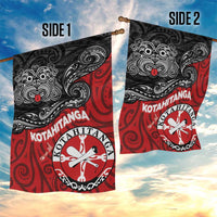 Maori Kotahitanga Garden Flag Aotearoa Spirit with Maori Mask and Polynesian Art Tattoo LT03 - Polynesian Pride