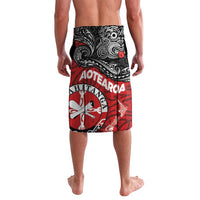 Maori Kotahitanga Lavalava Aotearoa Spirit with Maori Mask and Polynesian Art Tattoo LT03 - Polynesian Pride