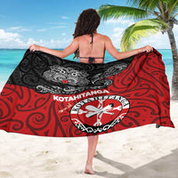 Maori Kotahitanga Sarong Aotearoa Spirit with Maori Mask and Polynesian Art Tattoo LT03 - Polynesian Pride