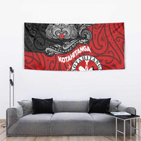 Maori Kotahitanga Tapestry Aotearoa Spirit with Maori Mask and Polynesian Art Tattoo LT03 - Polynesian Pride